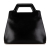 Salvatore Ferragamo B Ferragamo Black Calf Leather Wanda Top Handle Bag Italy