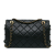 Chanel B Chanel Black Lambskin Leather Leather CC Quilted Lambskin Tassel and Border Embellished Flap Italy