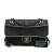 Chanel B Chanel Black Lambskin Leather Leather CC Quilted Lambskin Tassel and Border Embellished Flap Italy