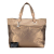 Chanel B Chanel Gold Coated Canvas Fabric Large Paris Biarritz Tote Italy