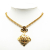 Chanel B Chanel Gold Gold Plated Metal CC Pendant Necklace France