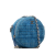 Chanel B Chanel Blue Tweed Fabric Quilted Round Clutch With Chain Italy