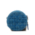 Chanel B Chanel Blue Tweed Fabric Quilted Round Clutch With Chain Italy