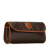 Celine B Celine Brown Coated Canvas Fabric Macadam Clutch Italy