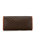 Celine B Celine Brown Coated Canvas Fabric Macadam Clutch Italy