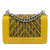 Chanel B Chanel Yellow Lambskin Leather Leather Small Tweed and Lambskin Chevron Boy Flap Italy