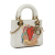 Christian Dior AB Dior White Calf Leather x Niki De Saint Phalle Dioramour Mini Lady Dior Italy