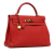 Hermès AB Hermès Red Calf Leather Togo Kelly Retourne 32 France