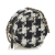 Chanel B Chanel White Tweed Fabric Round Clutch with Chain Italy