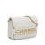 Chanel B Chanel White Lambskin Leather Leather Enchained Wallet on Chain Italy