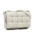 Bottega Veneta B Bottega Veneta White Calf Leather skin Intrecciato Padded Cassette Crossbody Italy