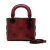 Christian Dior B Dior Red Dark Red Calf Leather Mini Embossed skin Cannage Flower Studded Lady Dior Italy