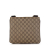 Gucci B Gucci Brown Beige Coated Canvas Fabric GG Supreme Crossbody Italy