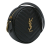 Saint Laurent Black Grain De Poudre Matelasse Chevron Quilted Round Vinyle Camera Bag Italy