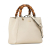 Gucci B Gucci White Ivory Calf Leather Mini Bamboo Shopper Italy