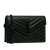 Saint Laurent AB Saint Laurent Black Calf Leather Chevron Monogram Wallet on Chain Italy