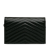 Saint Laurent AB Saint Laurent Black Calf Leather Chevron Monogram Wallet on Chain Italy