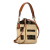 Fendi AB Fendi Brown Light Beige Straw Natural Material Mini and Canvas Zucca Step Out Bag Italy