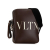 Valentino AB Valentino Brown Dark Brown Calf Leather Small VLTN Crossbody Italy