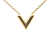 Louis Vuitton B Louis Vuitton Gold Gold Plated Metal Essential V Necklace Italy