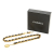 Chanel B Chanel Gold with Black Gold Plated Metal Medallion Leather Woven Chain Belt Italy