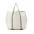 Chloé B Chloé White Ivory Straw Natural Material and Canvas Tote Bag Italy