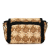 Gucci B Gucci Brown Light Brown with Black Raffia Natural Material Small GG Marmont Crossbody Italy