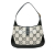 Gucci B Gucci White with Black Calf Leather Small GG Print Jackie 1961 Italy