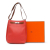 Hermès AB Hermès Red with Brown Calf Leather Taurillon Clemence So Kelly 22 France