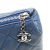 Chanel B Chanel Blue Caviar Leather Leather Quilted Caviar Pouch France