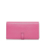 Hermès B Hermès Pink Calf Leather Bearn Soufflet Wallet France