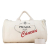 Prada B Prada White Canvas Fabric Canapa Logo Cancun Travel Bag Italy