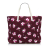 Gucci B Gucci Red Bordeaux with Multi Canvas Fabric Printed Tote Italy