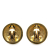 Chanel B Chanel Gold Gold Plated Metal CC Clip On Earrings France