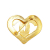 Chanel B Chanel Gold Gold Plated Metal CC Heart Brooch France