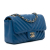 Chanel B Chanel Blue Lambskin Leather Leather Mini Rectangular Classic Chevron Lambskin Single Flap Italy