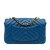 Chanel B Chanel Blue Lambskin Leather Leather Mini Rectangular Classic Chevron Lambskin Single Flap Italy