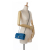 Chanel B Chanel Blue Lambskin Leather Leather Mini Rectangular Classic Chevron Lambskin Single Flap Italy