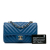 Chanel B Chanel Blue Lambskin Leather Leather Mini Rectangular Classic Chevron Lambskin Single Flap Italy