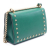 Gucci AB Gucci Green Calf Leather Small Pearl Studded Padlock Crossbody Italy