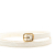 Louis Vuitton AB Louis Vuitton White Ivory Canvas Fabric Flowergram Ardillon Belt France