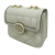 Gucci AB Gucci White Calf Leather Mini Deco Chain Shoulder Bag Italy