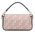 Fendi AB Fendi Pink Light Pink Canvas Fabric Zucca Embroidered Baguette Satchel Italy