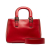 Fendi AB Fendi Red Calf Leather Small Glacier FF Tote Italy