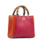 Gucci B Gucci Red with Orange Calf Leather Small Bicolor Bamboo Shopper Italy