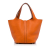 Hermès AB Hermès Orange Calf Leather Clemence Picotin 18 France