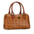 MCM B MCM Brown Coated Canvas Fabric Visetos Boston Bag United Kingdom