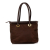 Celine B Celine Brown Dark Brown Nylon Fabric Leather Trimmed Handbag Italy