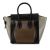 Celine B Celine Brown Dark Brown Calf Leather Micro Tricolor Luggage Tote Italy