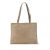 Celine B Celine Brown Beige Coated Canvas Fabric Macadam Tote Italy